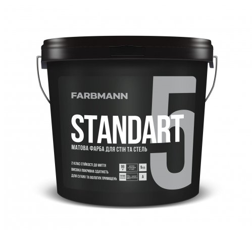 Фарба інтер'єрна Farbmann Standart 5 2,7 л В1 Білий (1796727794)