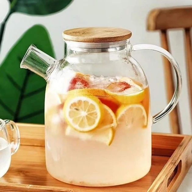 Заварочный чайник Wilmax Thermo с фильтром-спиралью с бамбуковой крышкой 1600 мл (WL-888811) - фото 2 Заварочный чайник Wilmax Thermo с фильтром-спиралью с бамбуковой крышкой 1600 мл (WL-888811) - фото 2