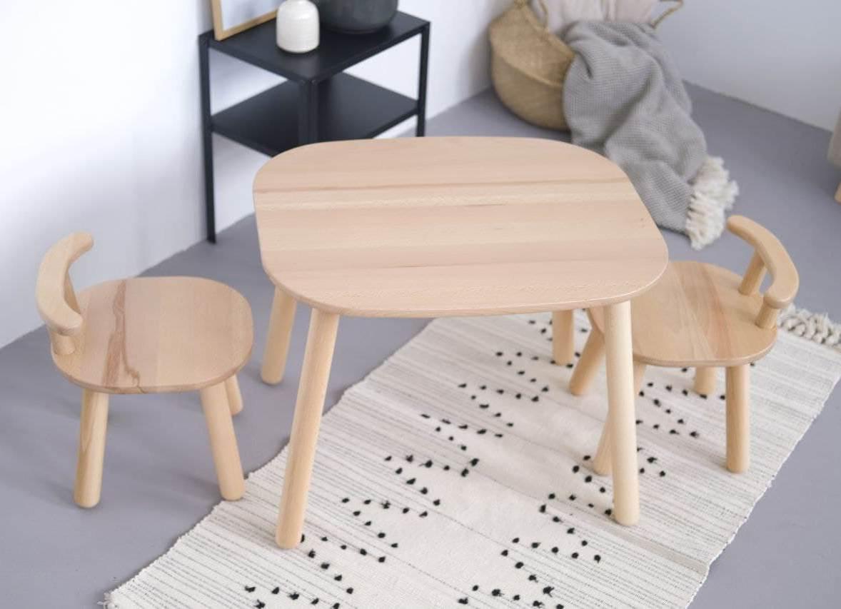 Стіл і два стільці дитячі Tatoy з бука для дітей 4-7 років (10079) - фото 6 Стіл і два стільці дитячі Tatoy з бука для дітей 4-7 років (10079) - фото 6