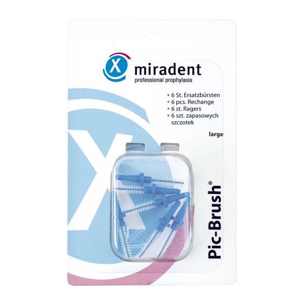Ершики межзубные Miradent Pic Brush Large 3,0 мм 6 шт. Розовый (1961)