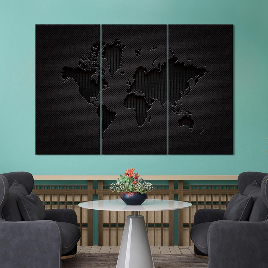Картина карта Карта мира в стиле металик 128x81 см (A1356-3) Картина карта Карта мира в стиле металик 128x81 см (A1356-3)