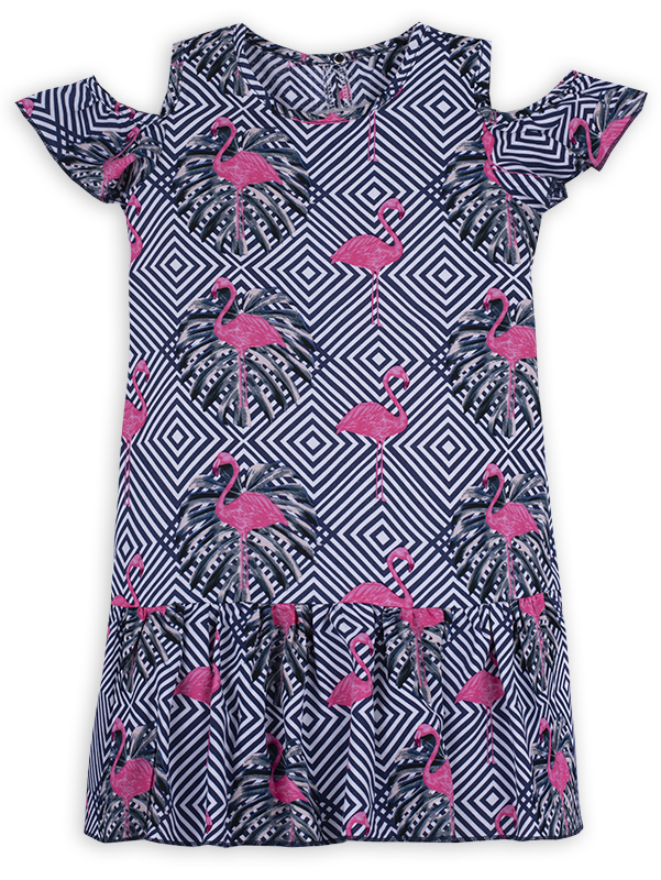 Платье детское хлопковое летнее для девочки Gabbi PL-20-16-3 Морской гламур 110 см Розовый (12532)