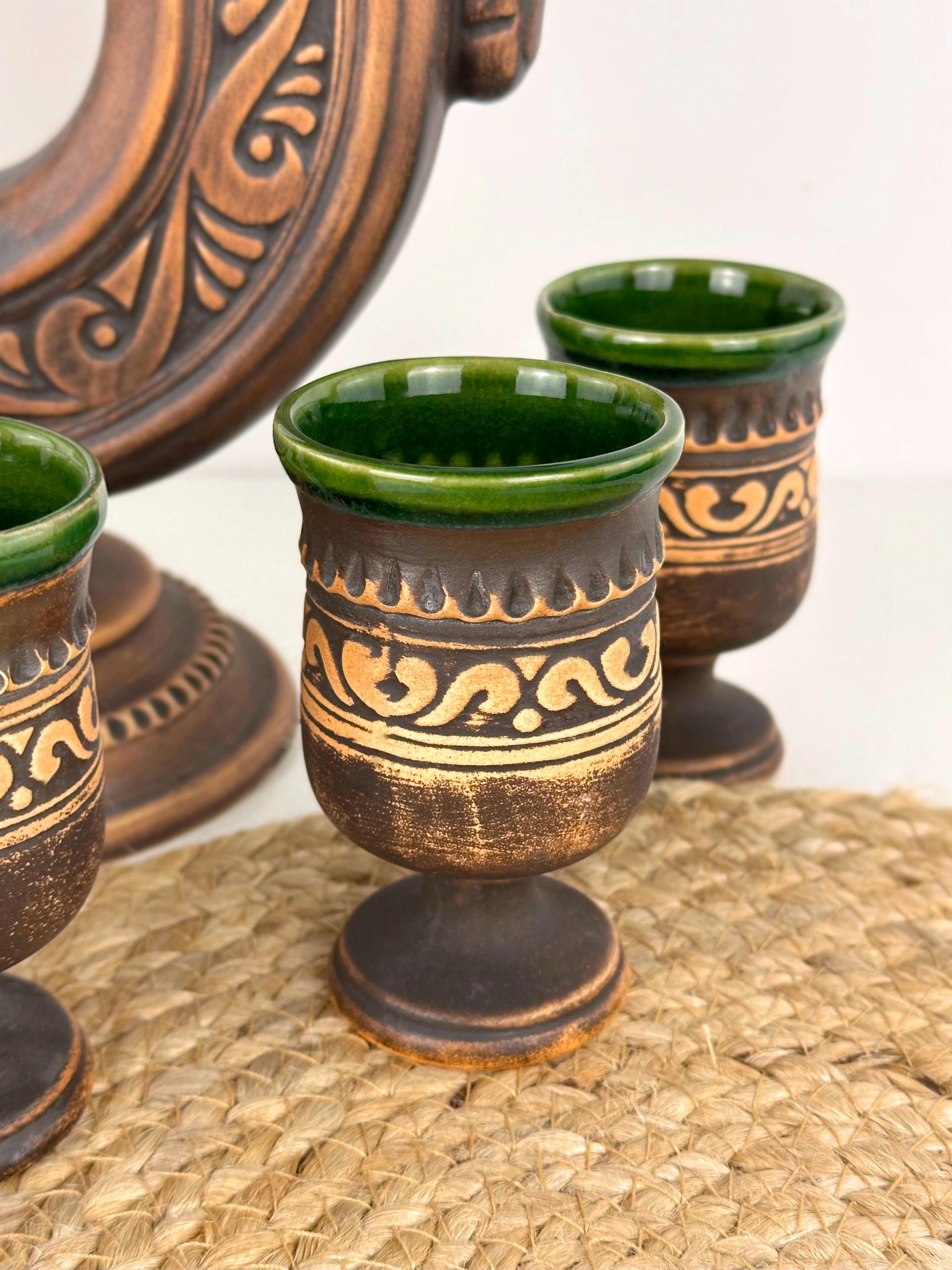 Набір глиняного посуду подарунковий Гражда на 6 чоловік Коричневий (17019-35) - фото 2