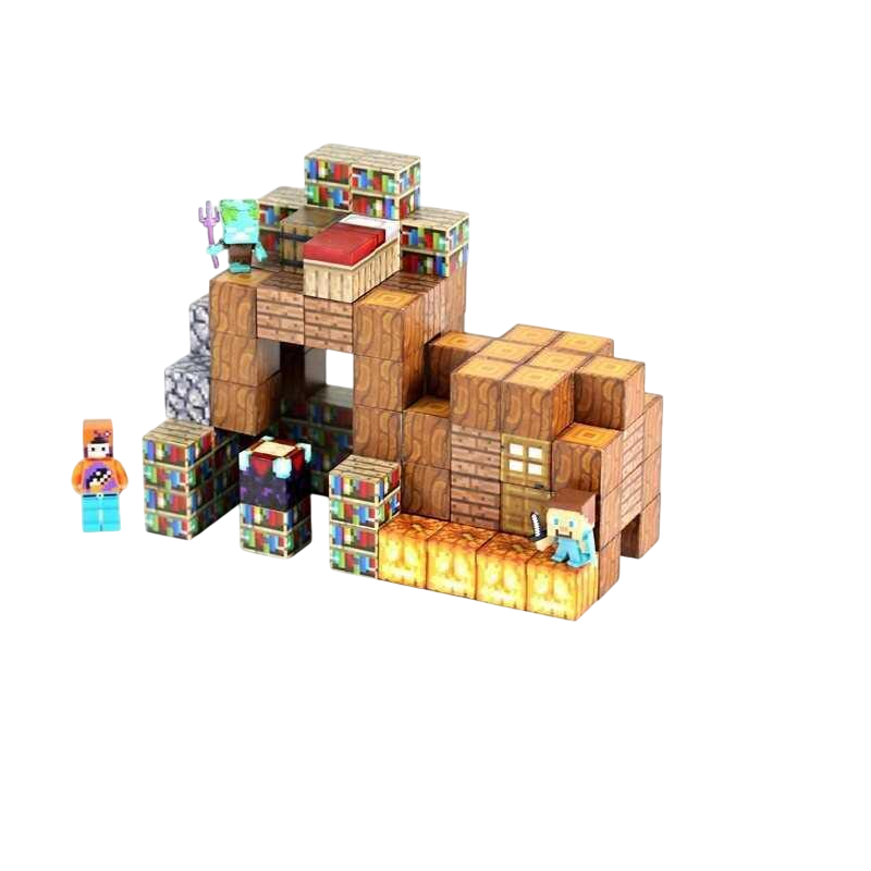 Конструктор магнітний Minecraft LZCK079 фігурки героїв 68 елементів (MTT-198619)