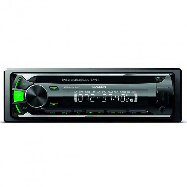 Автомагнітола з підсвічуванням Cyclone MP-1019G MBA 1 Din Bluetooth/USB/MP3/FM Чорний