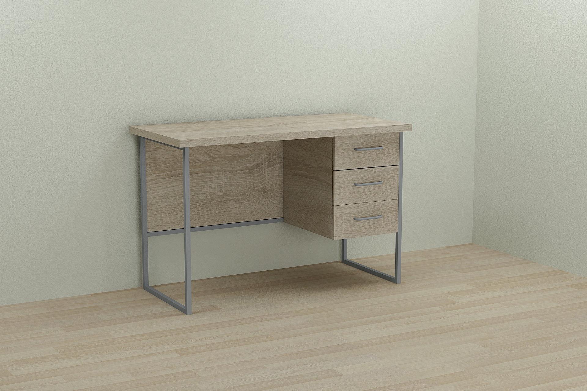 Стіл комп'ютерний Ferrum-decor Гаррі ДСП 32 мм 75x140x60 см Сірий/Дуб Сонома (FRD-101467)