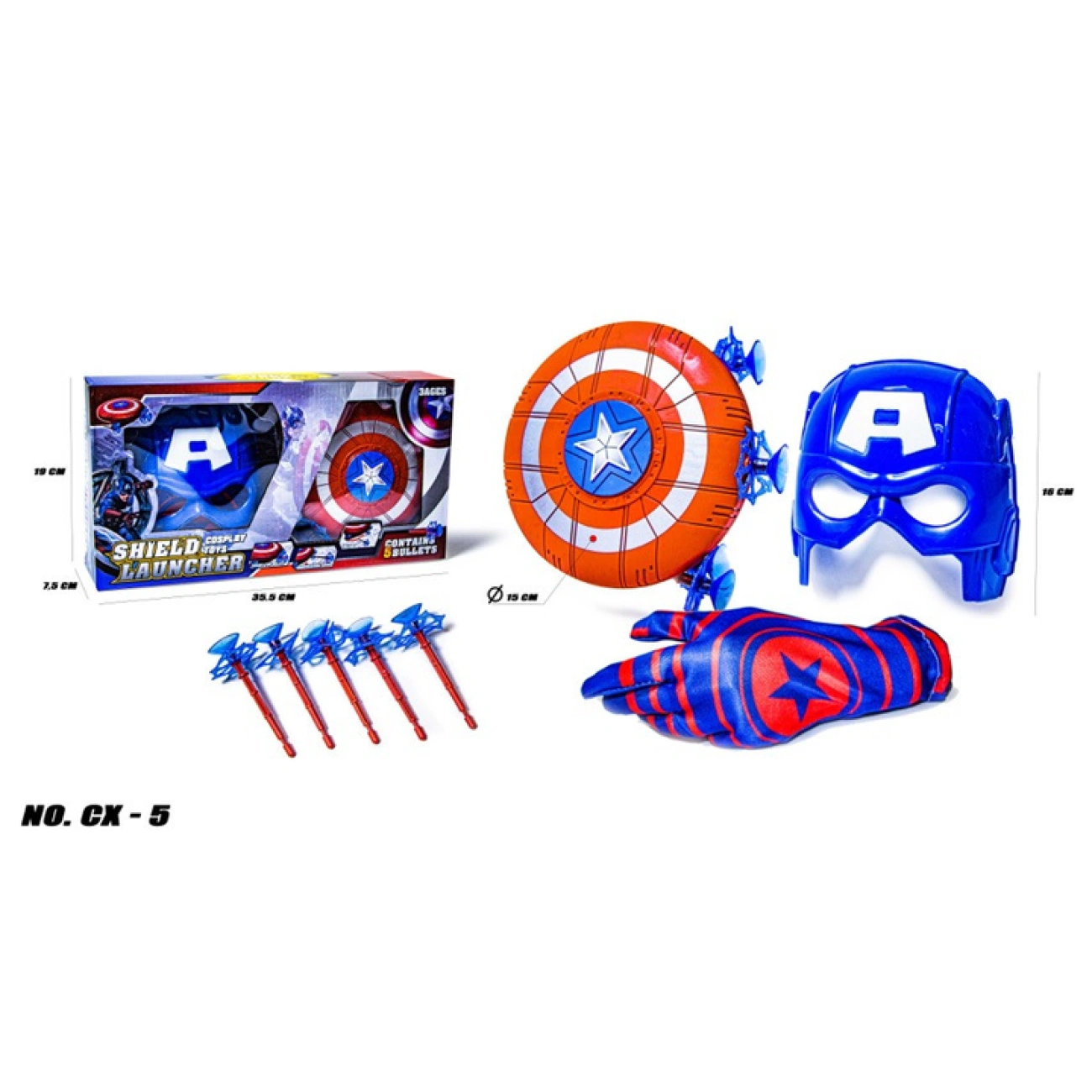 Игровой комплект героя с маской/щитом и перчаткой (29075233) - фото 2