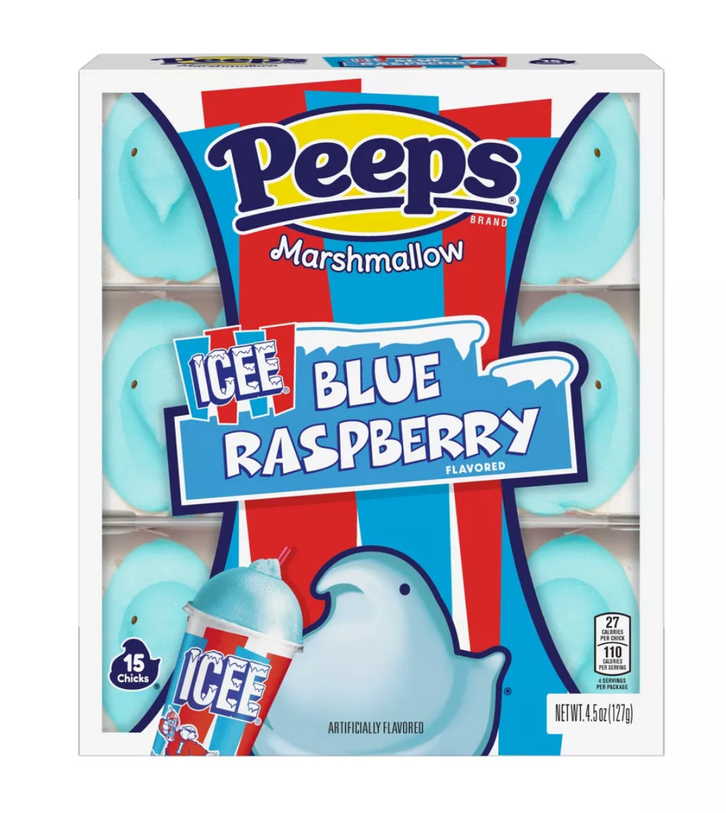 Маршмеллоу Peeps Marshmallow Icee Blue Raspberry Chicks 15шт 127 г (2179029184)