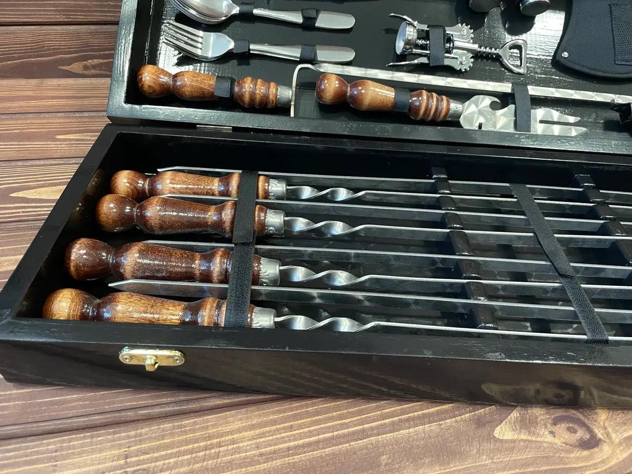 Набор шампуров Профи №30 в кейсе (10642758) - фото 4 Набор шампуров Профи №30 в кейсе (10642758) - фото 4