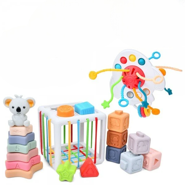 Игровой набор развивающий силиконовый тактильный Limo Toy 1281-1282 4в1 19 элем. (2458758913)