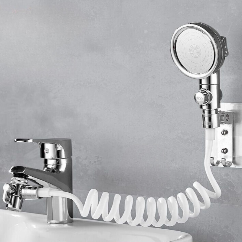 Душова система на умивальник Modified Faucet With external Shower Сріблястий