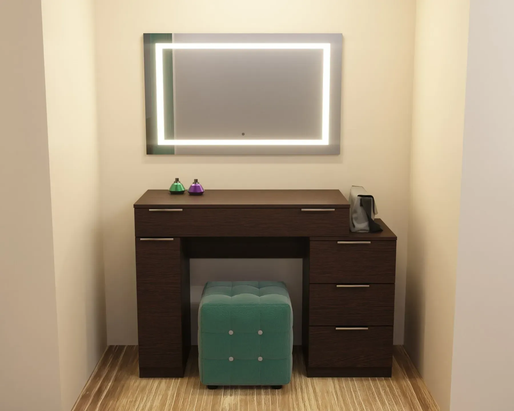 Стол-трюмо туалетный Kontinent Krystal 1200х452х847 мм Венге Магия (59321207) - фото 1