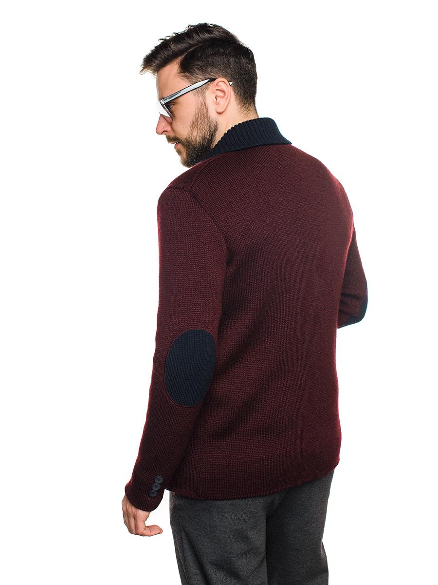 Трикотажний піджак SVTR р. 52 Бордовий (393) - фото 3