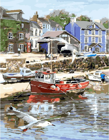 Картина по номерам Brushme Городской причал (GX3455) Картина по номерам Brushme Городской причал (GX3455)