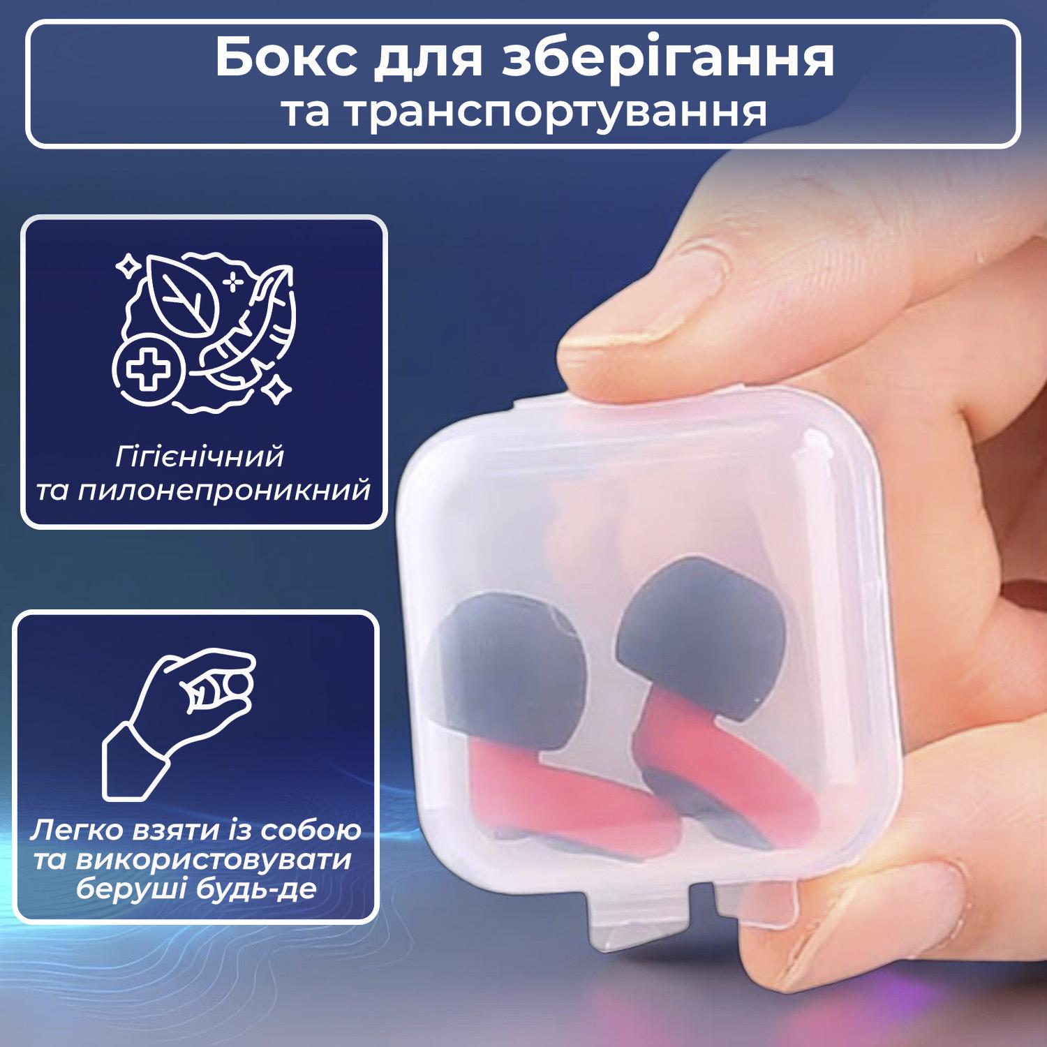 Беруши для плавания силиконовые с акустическим фильтром Бело-зеленый - фото 7