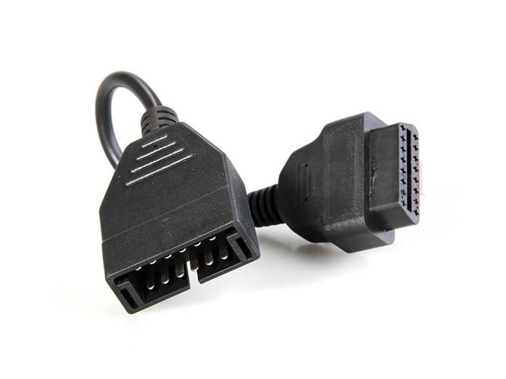 Кабель перехідник 12pin до 16pin OBD в OBD2