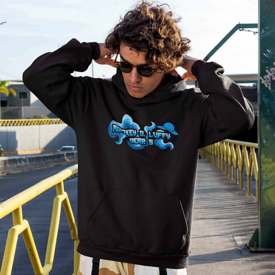 Худи флисовый унисекс One Piece Monkey D Luffy Gear 5 XS Черный (0000023034)
