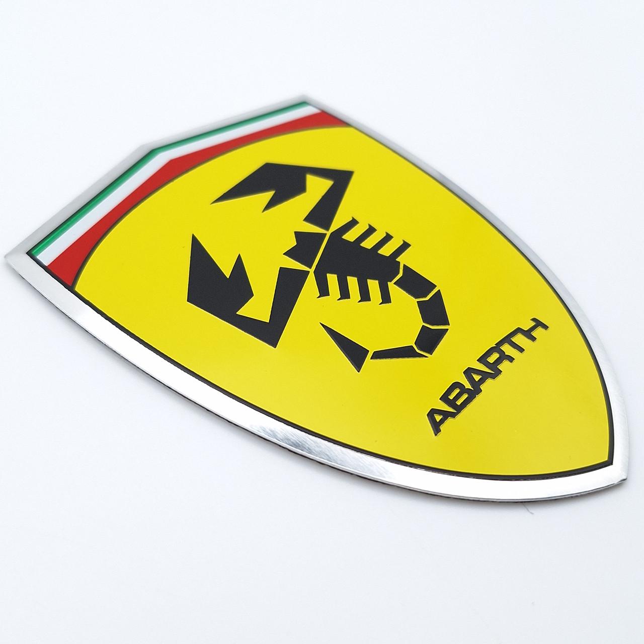 Эмблема алюминиевая Abarth Fiat 10х7,2 см (2390890501)