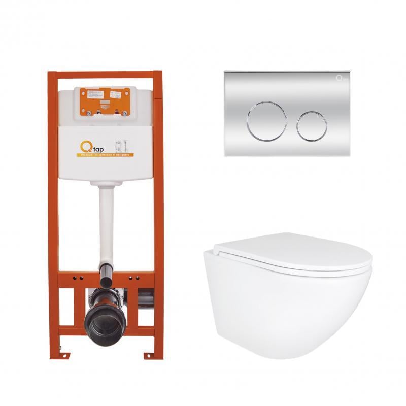 Установка Qtap подвесной унитаз Robin Ultra Quiet/комплект установки Nest 4в1 круглая клавиша (2611546614) Установка Qtap подвесной унитаз Robin Ultra Quiet/комплект установки Nest 4в1 круглая клавиша (2611546614)