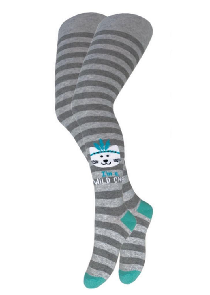 Колготки детские демисезонные Легка Хода 8218 112-120см Серебро-меланж