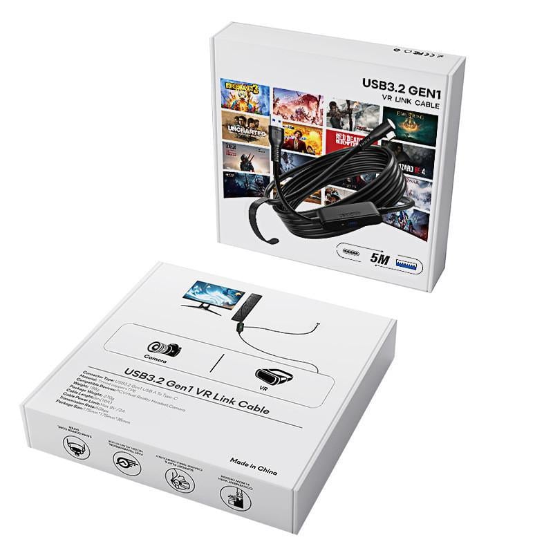 Кабель Quest VR Link USB A+C на Type-C для Oculus 3/2/Pro/Pico 4 5 м 5 Gbps 3A (VR-link-5m-charging) - фото 8 Кабель Quest VR Link USB A+C на Type-C для Oculus 3/2/Pro/Pico 4 5 м 5 Gbps 3A (VR-link-5m-charging) - фото 8
