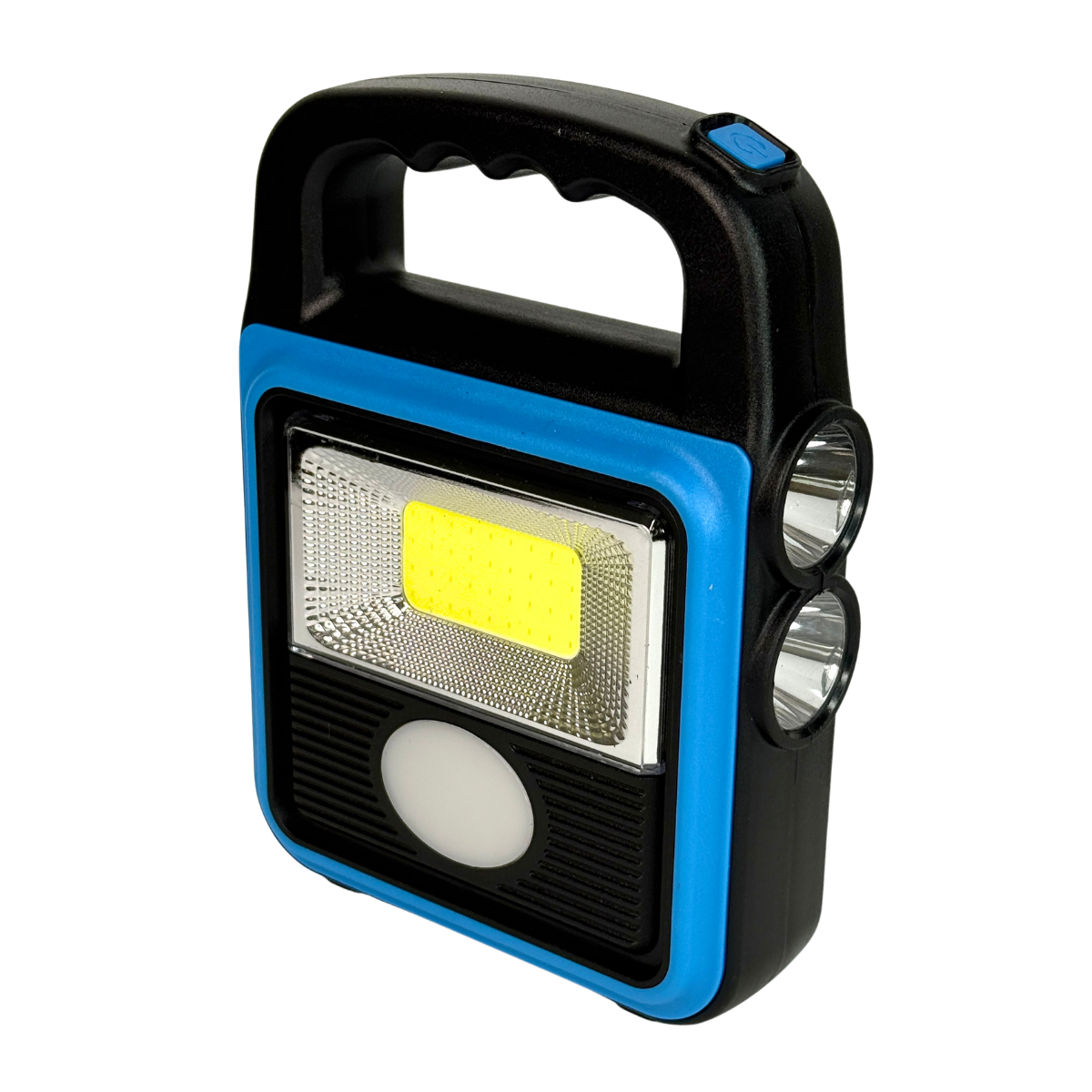 Ліхтар акумуляторний LED COB з сонячною панеллю і функцією повербанк Чорно-синій (A-2301C-Blue)