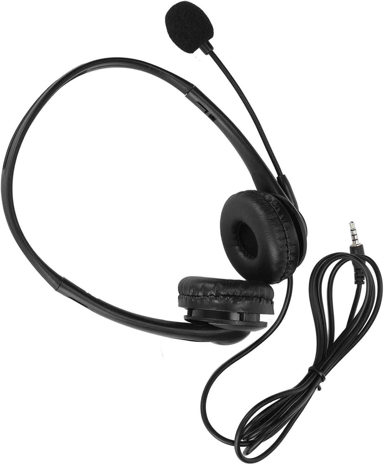 Гарнітура дротова офісна Heayzoki 3,5 мм/USB з мікрофоном та шумозаглушенням (8/711)