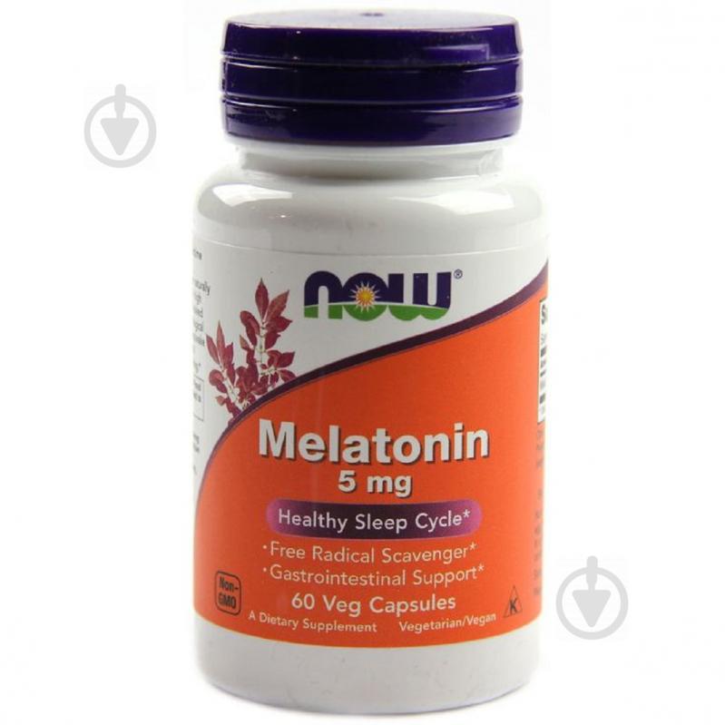 Мелатонин, Melatonin, Now Foods, 5 Мг, 60 капсул Мелатонин, Melatonin, Now Foods, 5 Мг, 60 капсул
