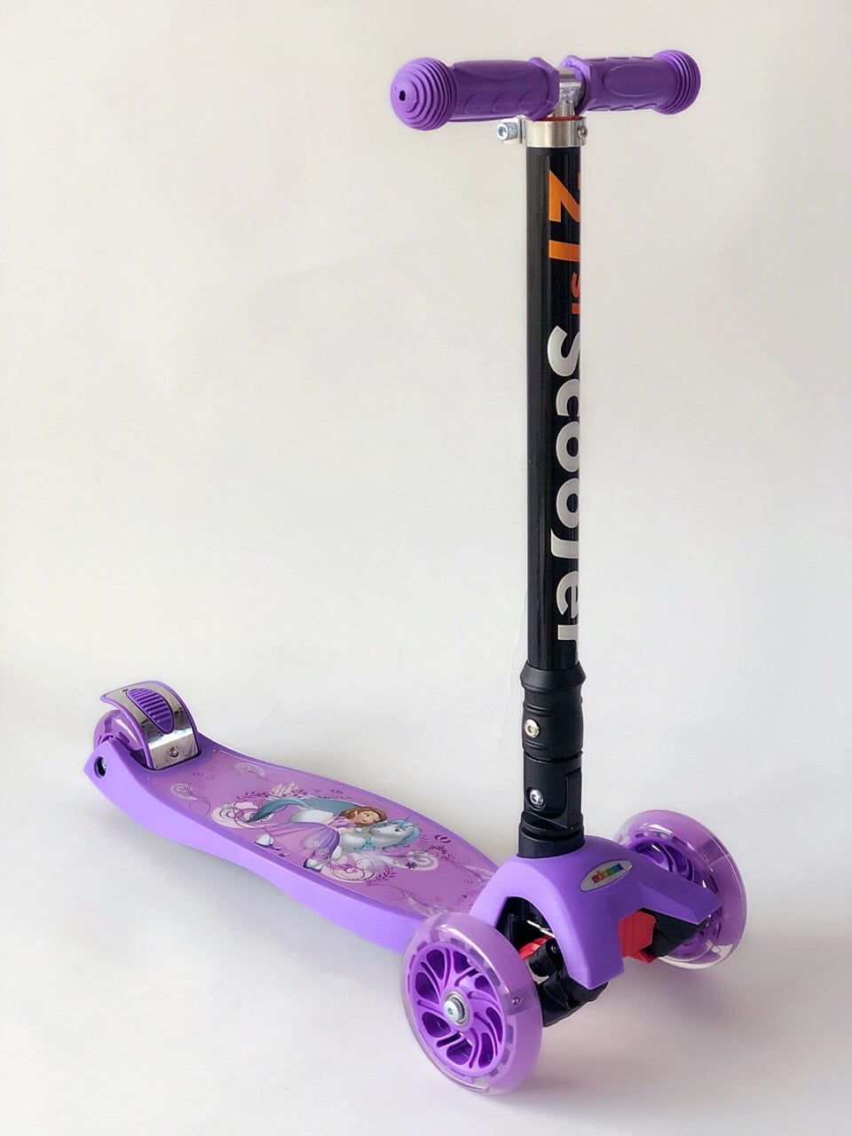 Самокат детский MicMax Scooter 03 MZ с подсветкой колес Фиолетовый (03MZ-purp)