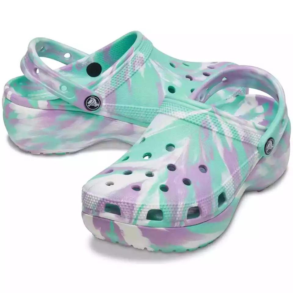 Сабо Crocs Platform Marbled Tie Dye р. 39-40 Pistachio/Multi (24088839)
