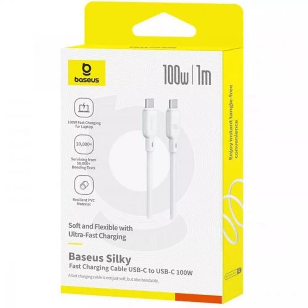 Кабель BASEUS P10377704213-00 Type-C to Type-C White (26449348) - фото 4 Кабель BASEUS P10377704213-00 Type-C to Type-C White (26449348) - фото 4