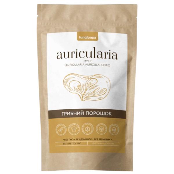 Натуральный грибной комплекс Fungipapa Auricularia auricula-judae Муэр порошок 60 г/30 порций (23713043) Натуральный грибной комплекс Fungipapa Auricularia auricula-judae Муэр порошок 60 г/30 порций (23713043)