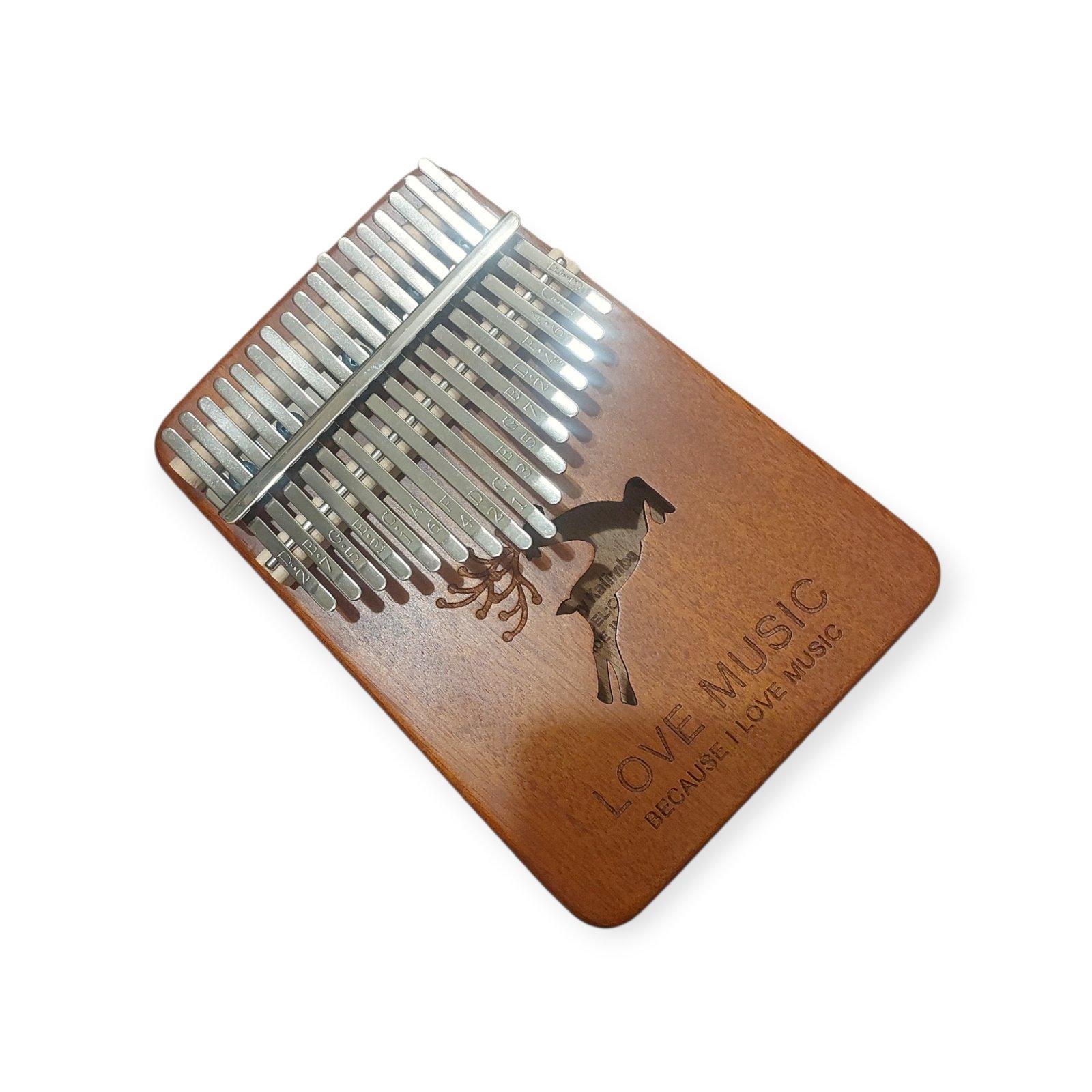 Калимба на 17 язычков благородный олень Коричневый (K-17-09K)