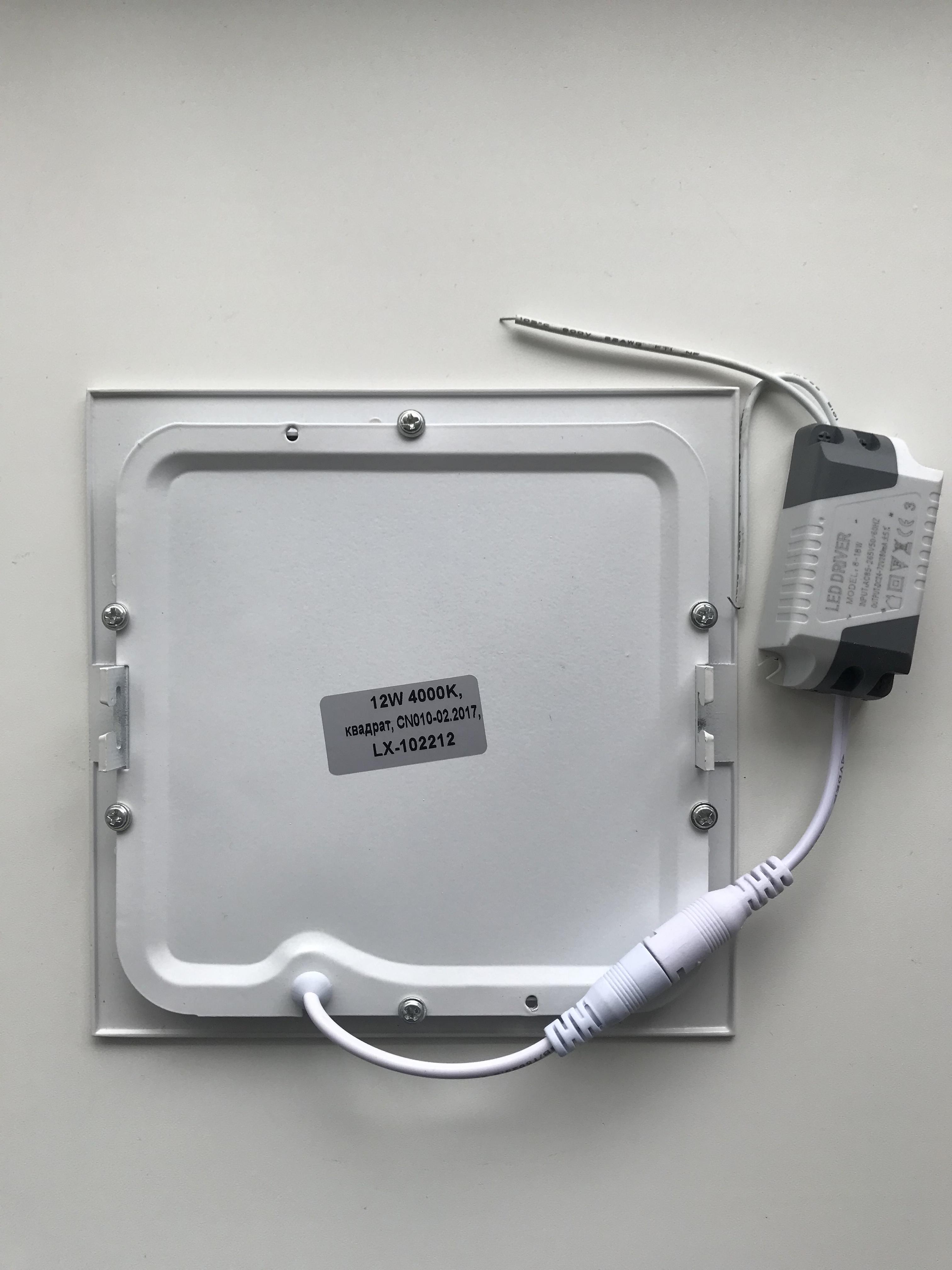 Світильник світлодіодний врізний квадрат Ledex 12 Вт 4000K Білий колір (102212) - фото 4 Світильник світлодіодний врізний квадрат Ledex 12 Вт 4000K Білий колір (102212) - фото 4