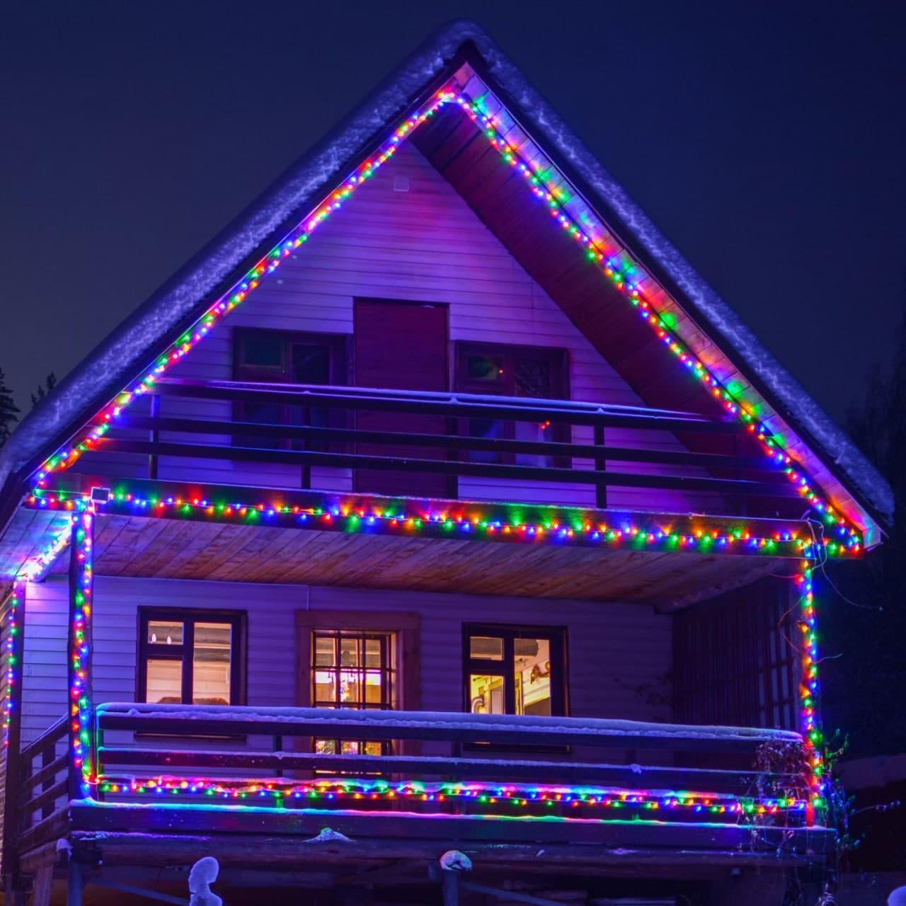 Гірлянда світлодіодна Нитка вулична 40 м 800 Led Різнокольоровий/Зелений дріт (1518249765)