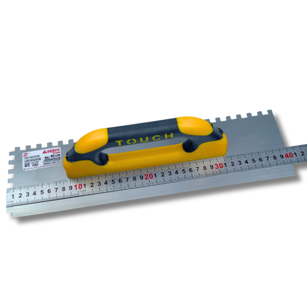Гладилка штукатурная зубчатая Closed Touch Handle 40 см зуб 8 мм Желтый (185) - фото 2
