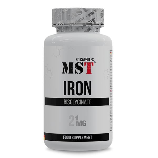 Мікроелемент Залізо для спорту MST Nutrition Iron Bisglycinate 60 капс. (000025137)