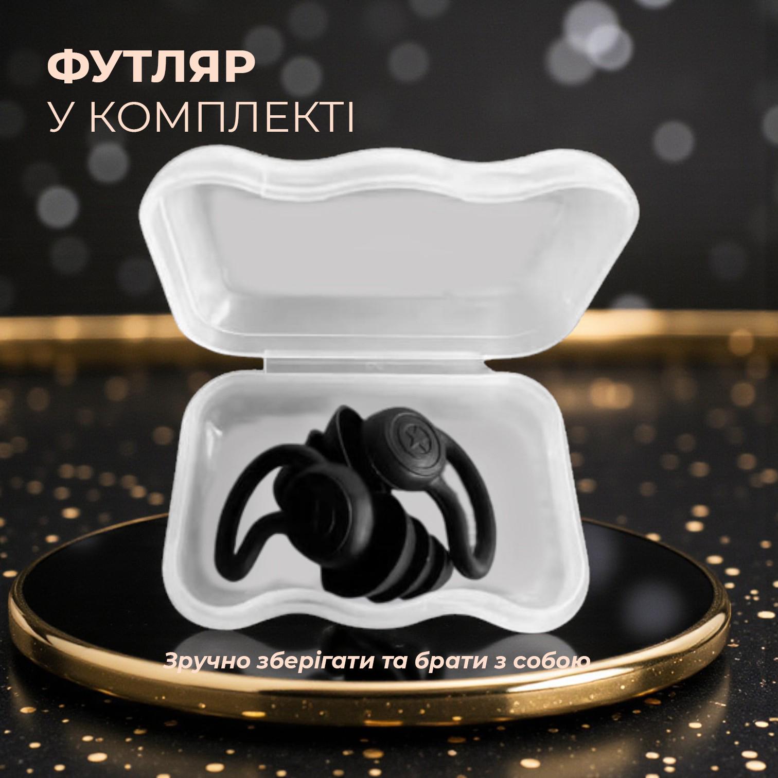 Беруши для сна Univerza Акула силиконовые шумоподавляющие анатомические в футляре Черный - фото 16 Беруши для сна Univerza Акула силиконовые шумоподавляющие анатомические в футляре Черный - фото 16