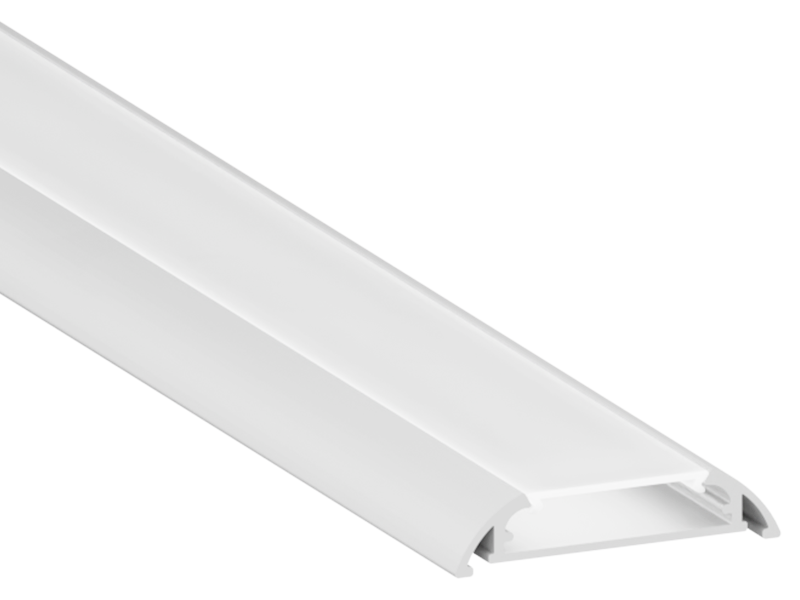 Профиль алюминиевый анодированный LEDUA АЛ-20 + рассеиватель для LED ленты накладной 2 м (3922)