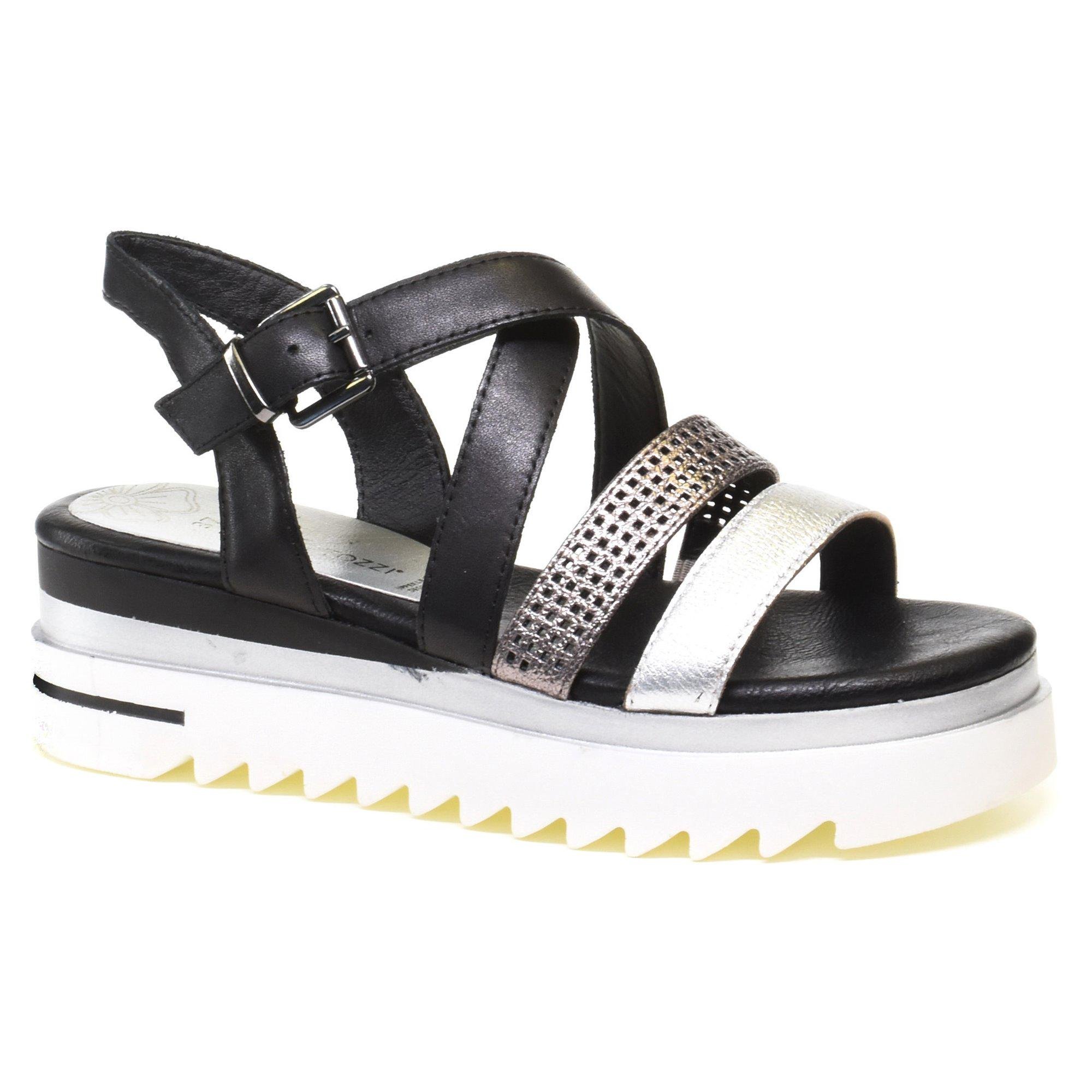 Сандалии женские Marco Tozzi р. 40 Черный/Серебряный (069916-40) Сандалии женские Marco Tozzi р. 40 Черный/Серебряный (069916-40)