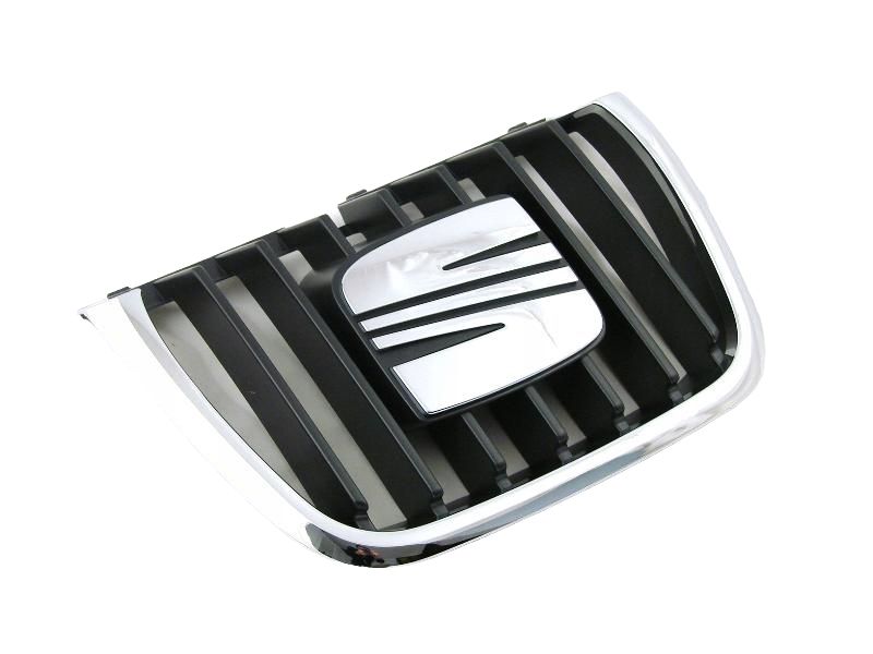 Решітка радіатора AVTM Seat Ibiza 2009-2012 без емблеми з хромованою рамкою Чорний (186206990)