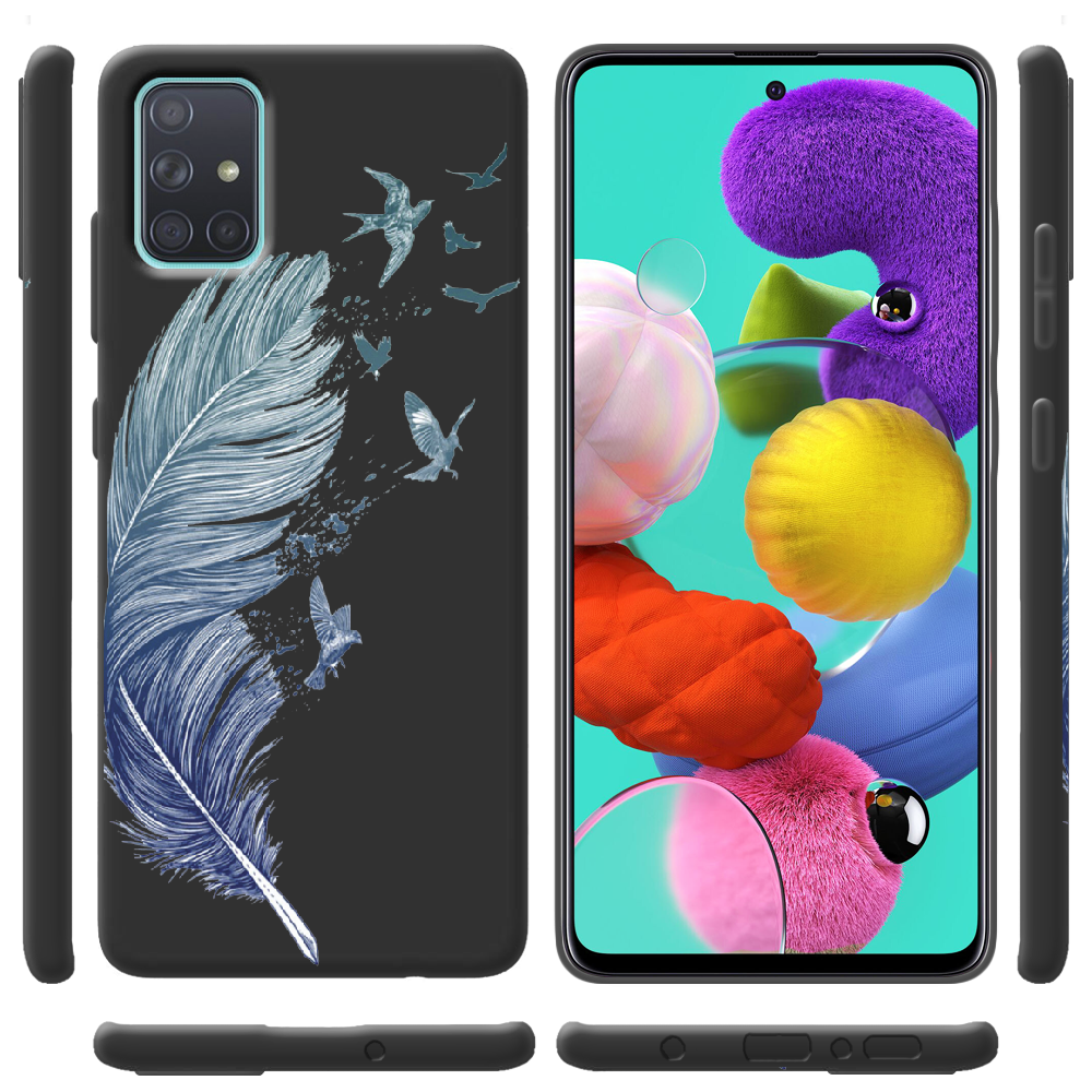 Чохол BoxFace Samsung A715 Galaxy A71 Feather Чорний силікон (38850-cc38-38948) - фото 2