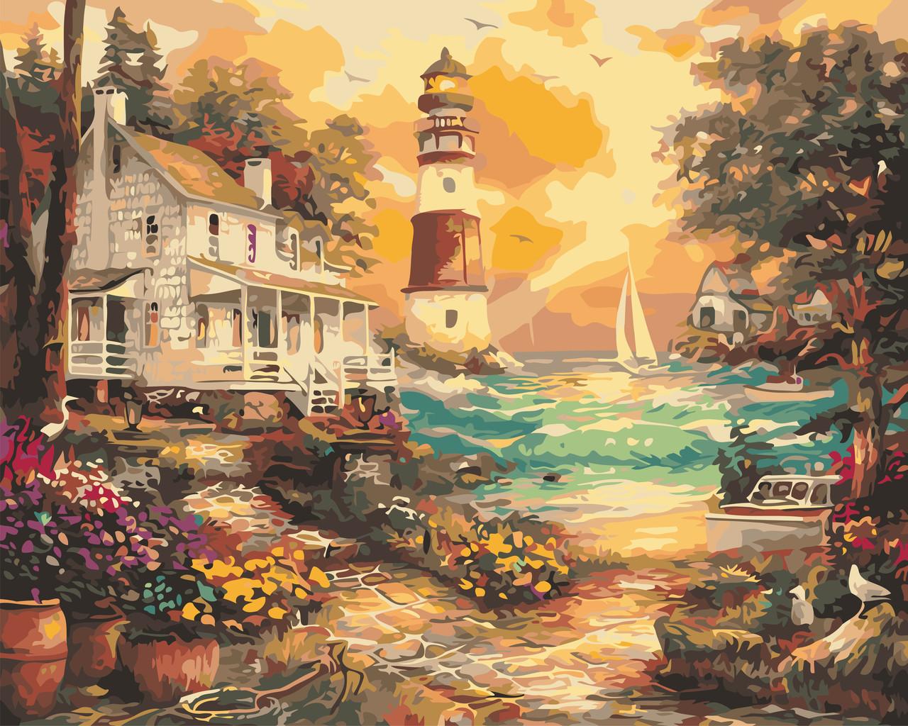 Картина по номерам Art Story Дом возле маяка 40x50 см (AS0662)