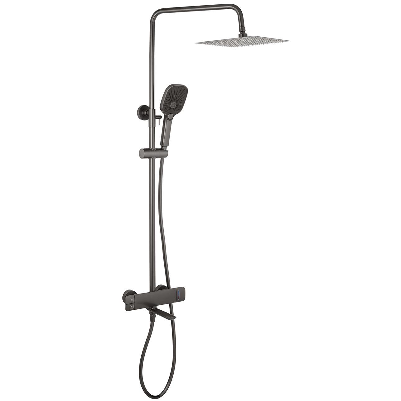 Душевая система со смесителем Kroner Makon CV033859 Графитовый (239643)