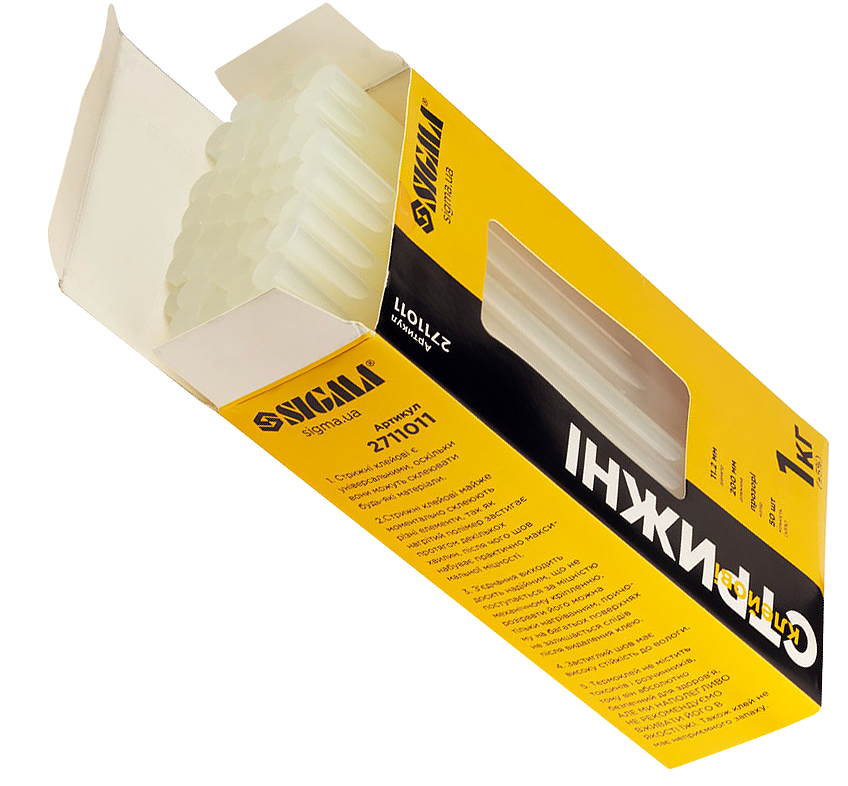 Стержни клеевые Sigma 11х200 мм 1 кг Прозрачный (4195)