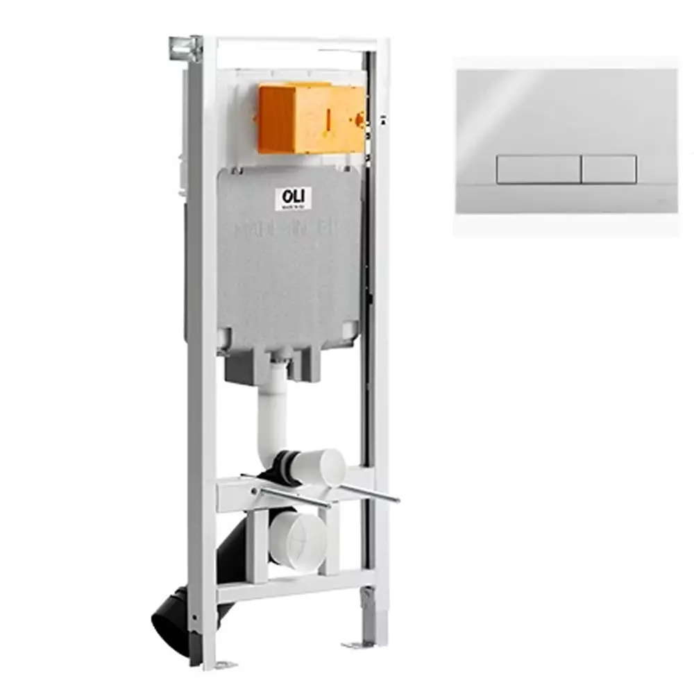 Инсталляция для унитаза OLI OLI80 890827 с клавишей Narrow Хром (34857427)