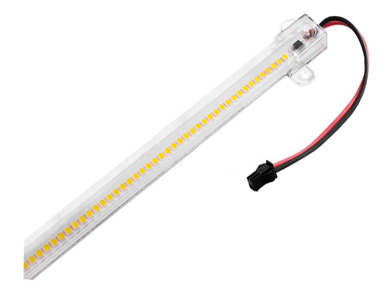 Светодиодная линейка SMD2835 72 LED 220В 6Вт IP44 6000K 300мм в прозрачном корпусе (3138)