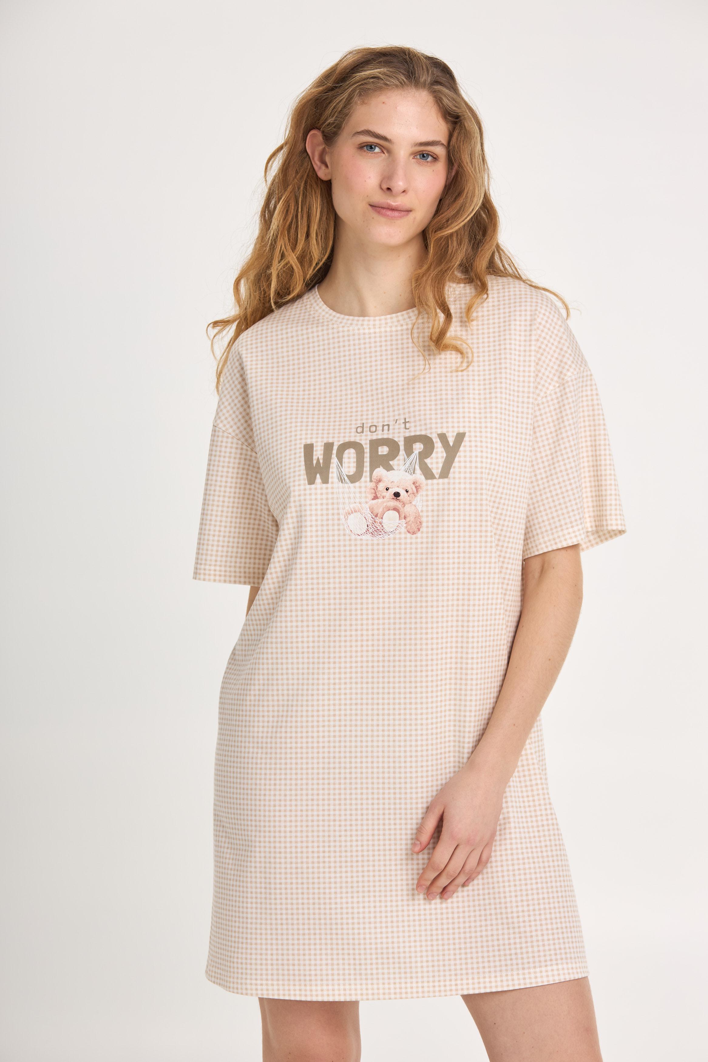 Ночная рубашка Ellen don't worry 121/49/01 XL Бежевый (121/49/01)