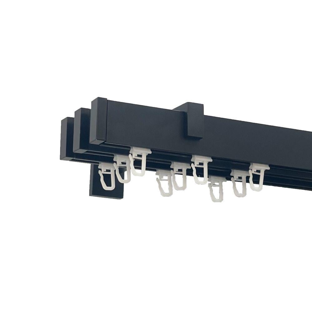 Карниз Orvit Square Line Заглушка алюминиевая трехрядная 11-14-17 см 300 см Черный Бархат (00-00028337)