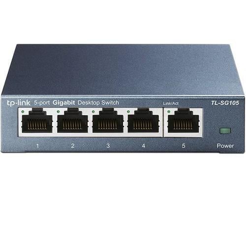 Комутатор TP-Link TL-SG105 некерований 5 портів 10/100/1000 Мбіт/с (558238)